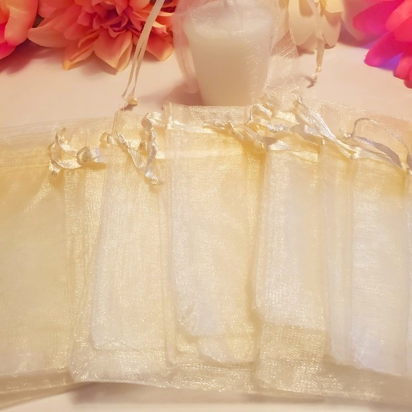 Ivory Beige Shimmering Organza Bags 50 PCS - Picture 5 of 5